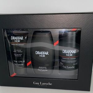 Guy Laroche Drakkar Noir Men’s Grooming 3 Piece Set Beautiful Black Box Gift Set